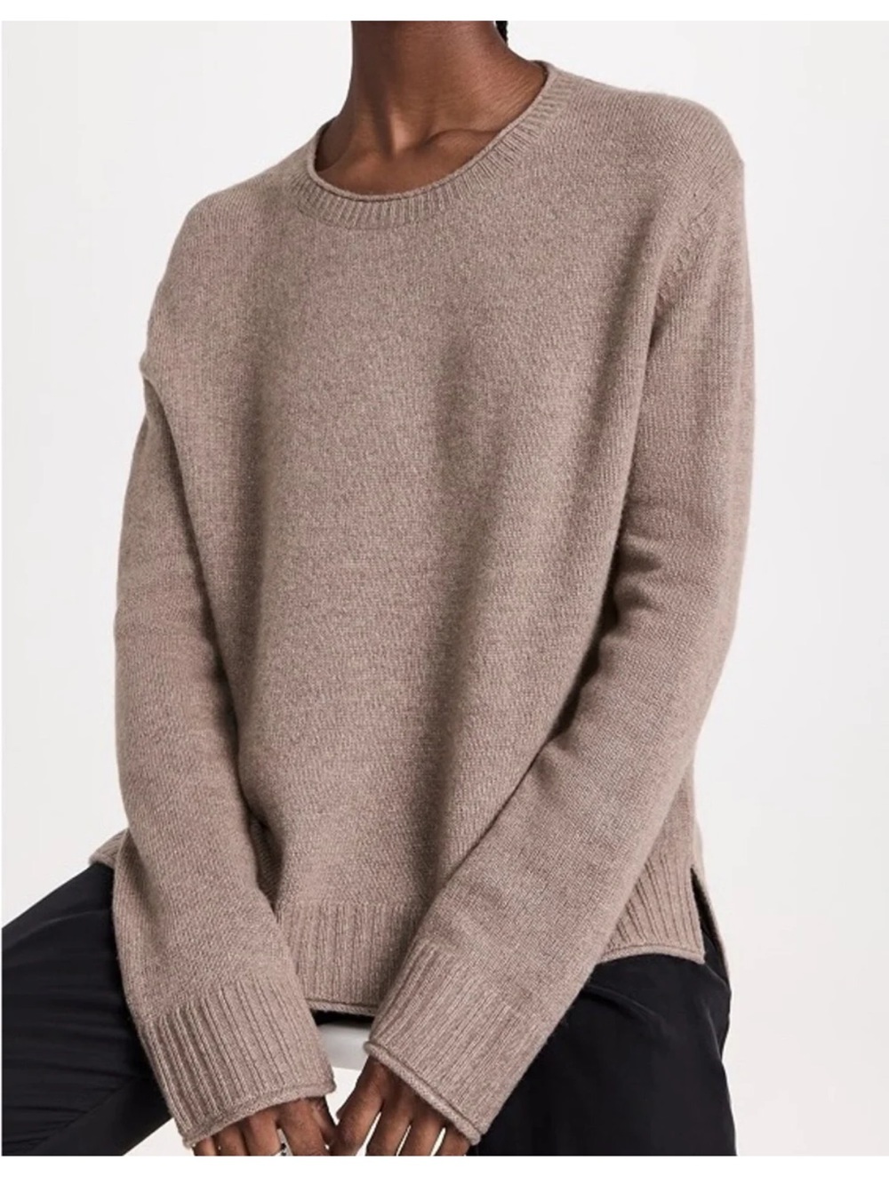 Jenni Kayne Everyday Sweater Crew Neck Brown. Size medium.